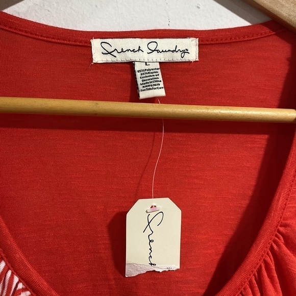 French Laundry blouse tank top layered raw hem diagonal asymmetrical layers NEW - Picture 2 of 4